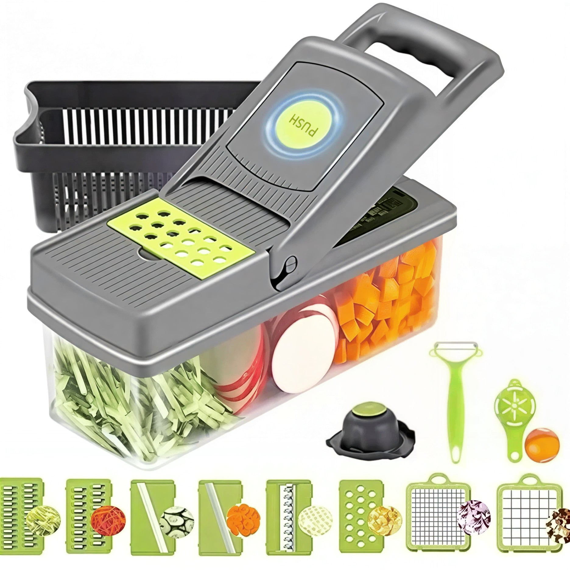 16-in-1 Multifunctional Vegetable Chopper & Slicer